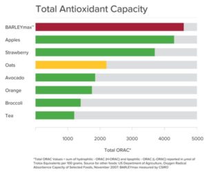 BARLEYmax - total-antioxidant capacity comparison to other grains